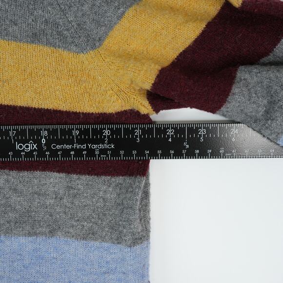 American Eagle Sweater Mens XL Athletic Fit Striped Wool Blend Cozy Gorpcore - Picture 7 of 8